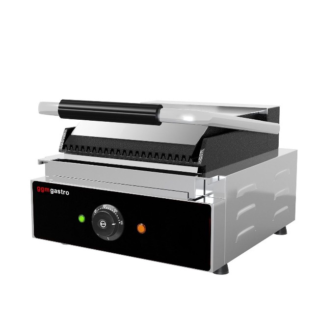 Контактный гриль  (0,41 м/верхняя, нижняя часть рифленая) GGM Gastro KGJ432 1