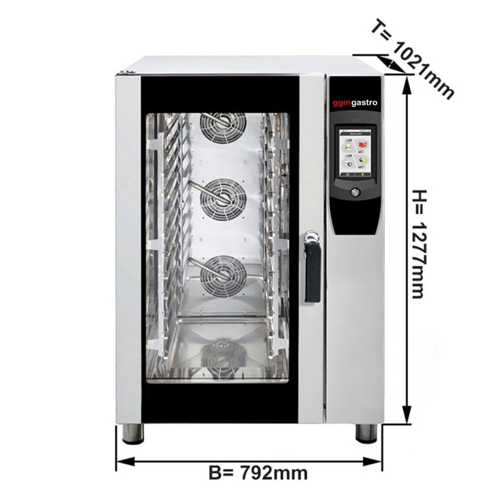 Конвекционная кондитерская печь - 10 x EN 60 x 40 см GGM Gastro BHV1255OH#EN 3