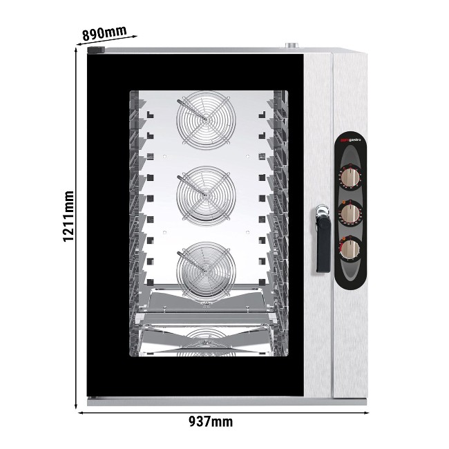 Конвекційна піч з механічним керуванням 10x EN 40 x 60 cm GGM Gastro BKDV1200-2SM#HENV10N 0