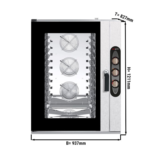 Конвекційна піч з механічним керуванням 10x EN 40 x 60 cm GGM Gastro BKDV1200-2SM#HENV10N 1