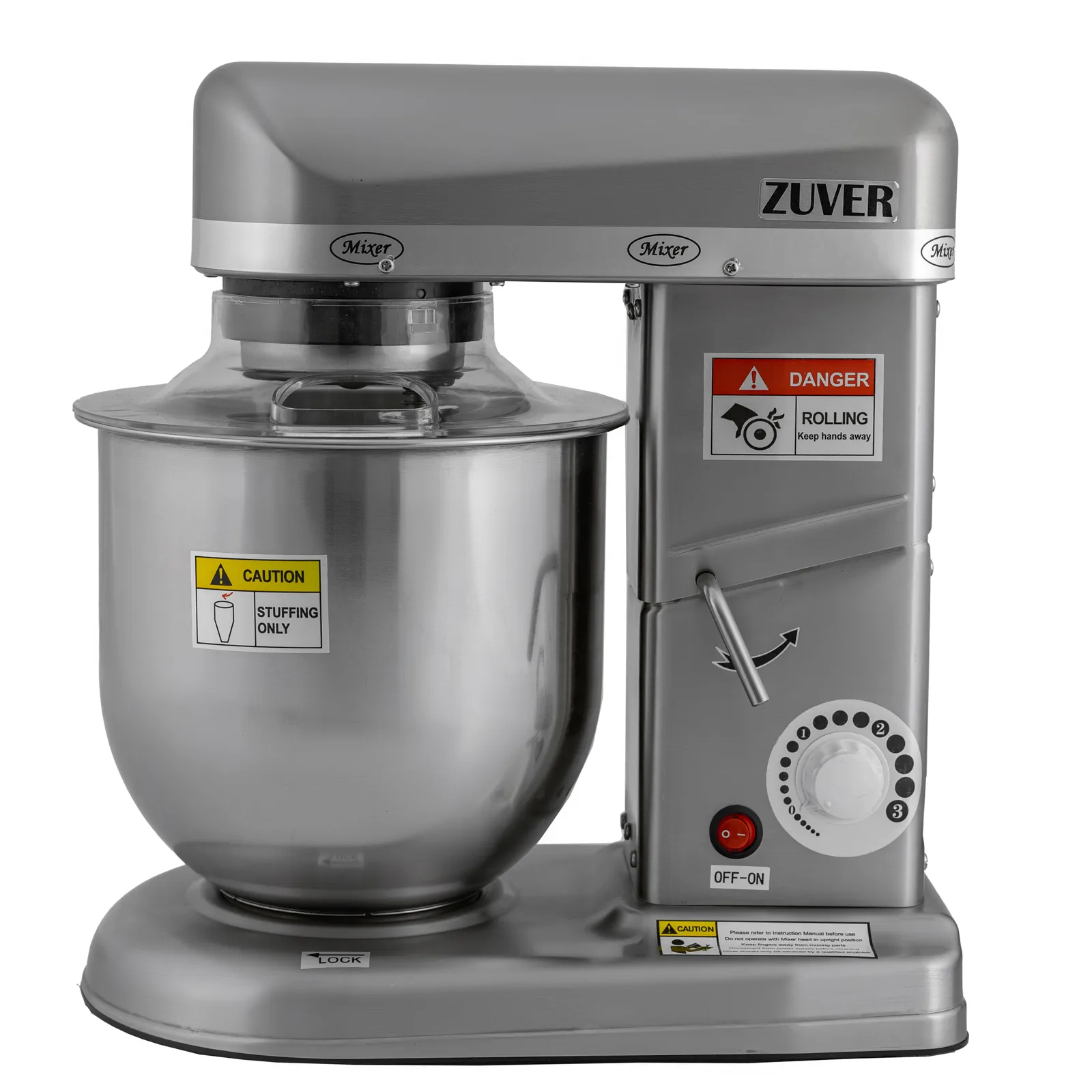Міксер планетарний ZUVER (збиваюча машина) Plutone 10 metallic 1