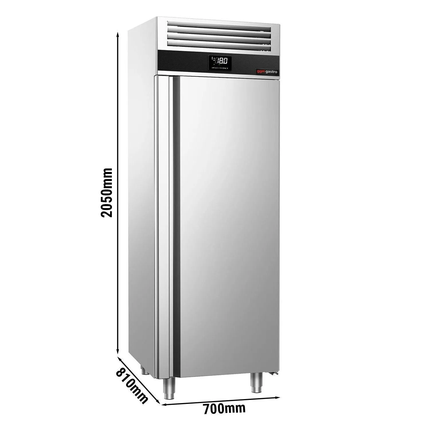 Морозильный шкаф из нержавеющей стали PREMIUM GGM-Gastro TKSF700T1-EF 0