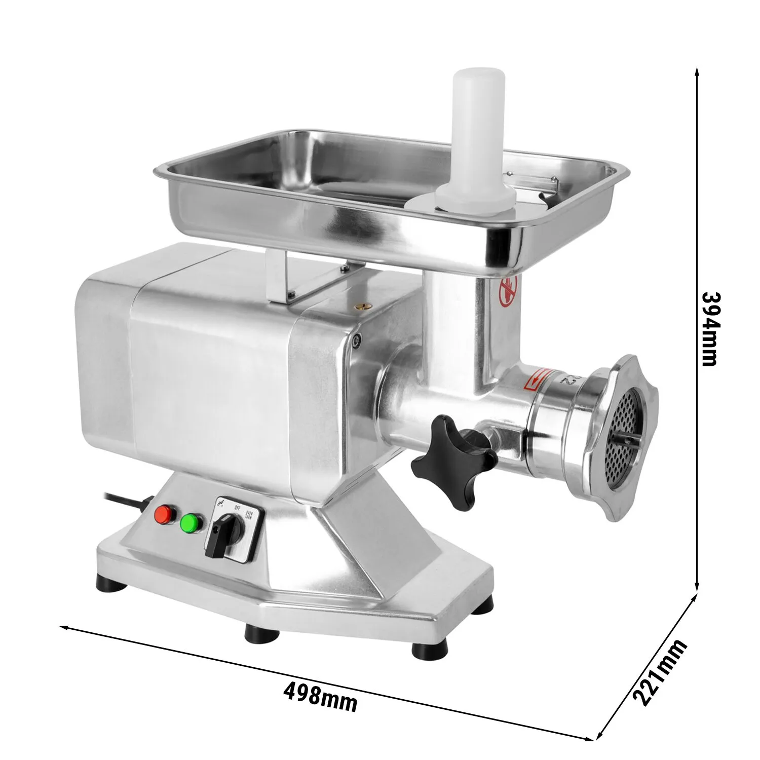 М'ясорубка професійна - 220 кг/година GGM Gastro 22 FWH22 1100W мотор мідний, горловина з нержавіючої сталі, реверс непостійний 1
