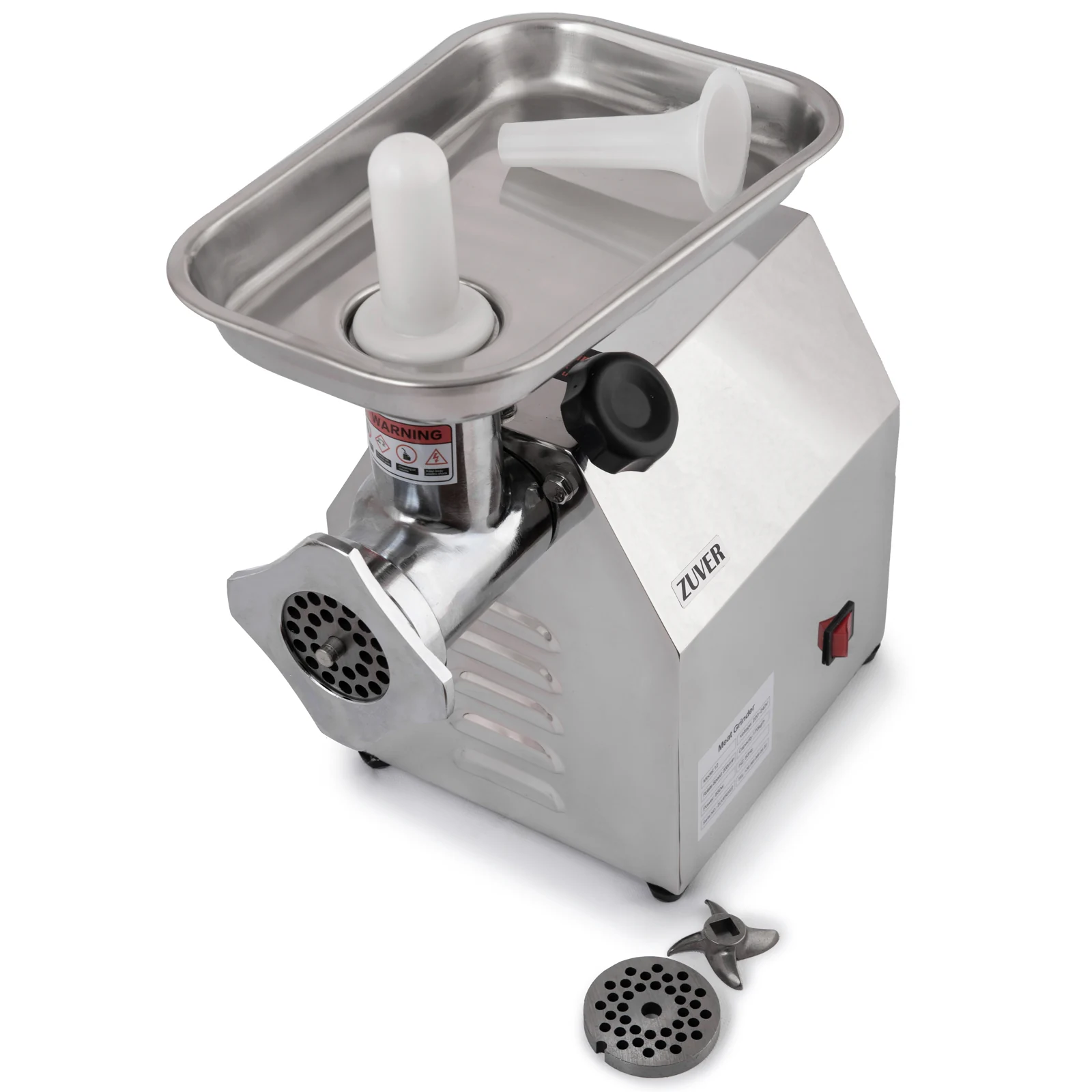 Мясорубка профессиональная ZUVER Grinder Profi Budget 850W мотор алюминий горловина из стали 2