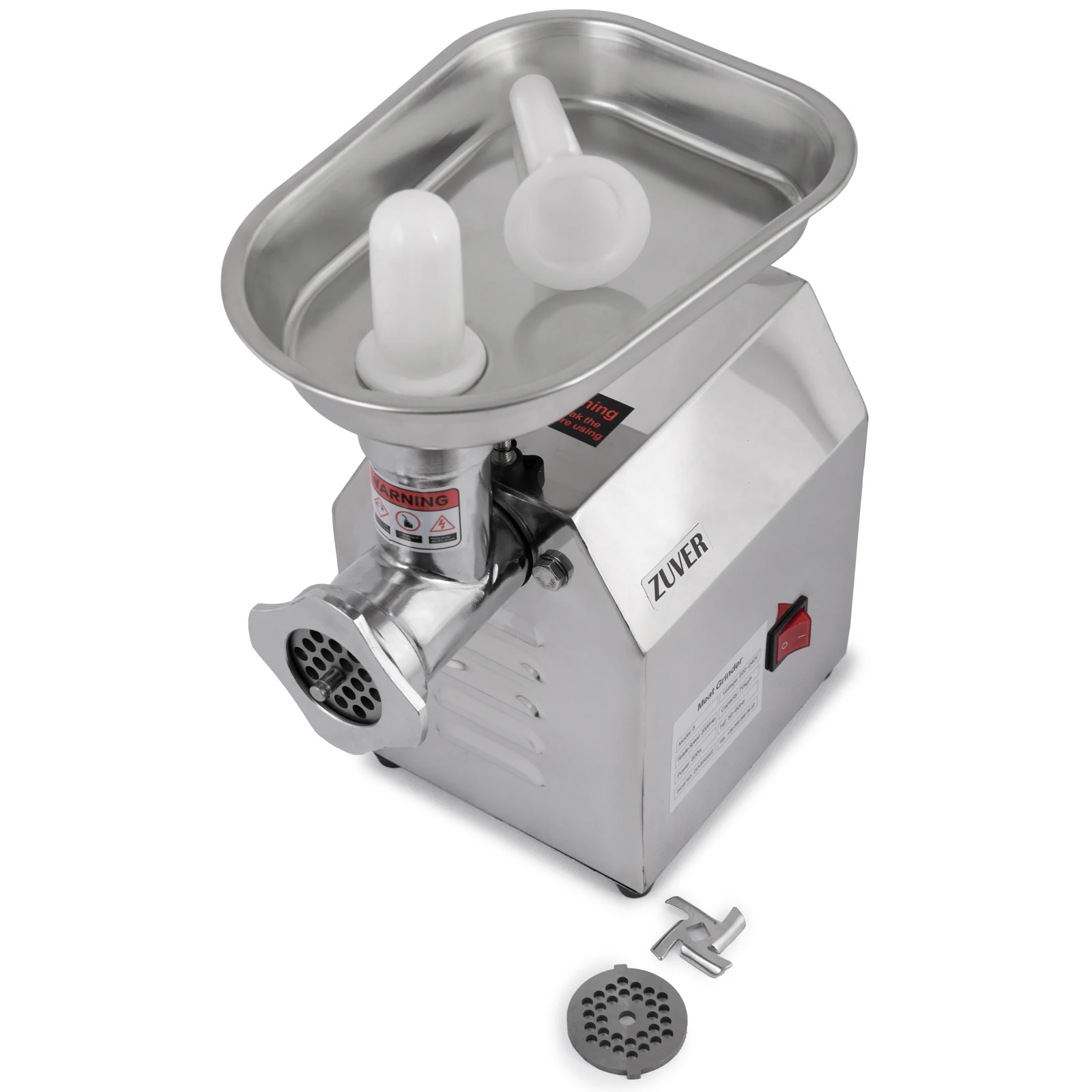 Мясорубка профессиональная ZUVER Grinder Profi Budget 600W мотор алюминий горловина из стали 1
