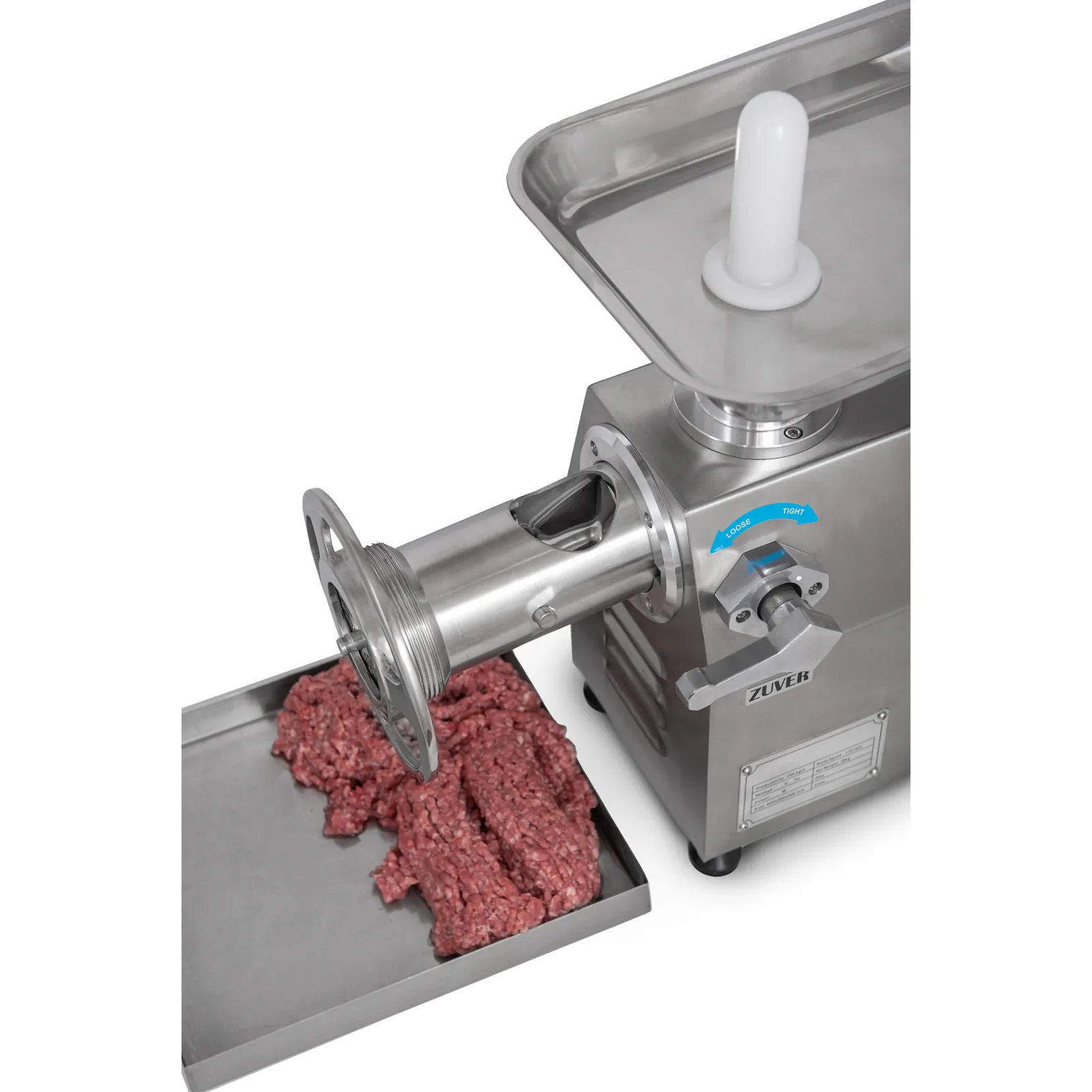 Мясорубка промышленная ZUVER Grinder LUX 1100W Reverse мотор медный горловина из нержавеющей стали 3