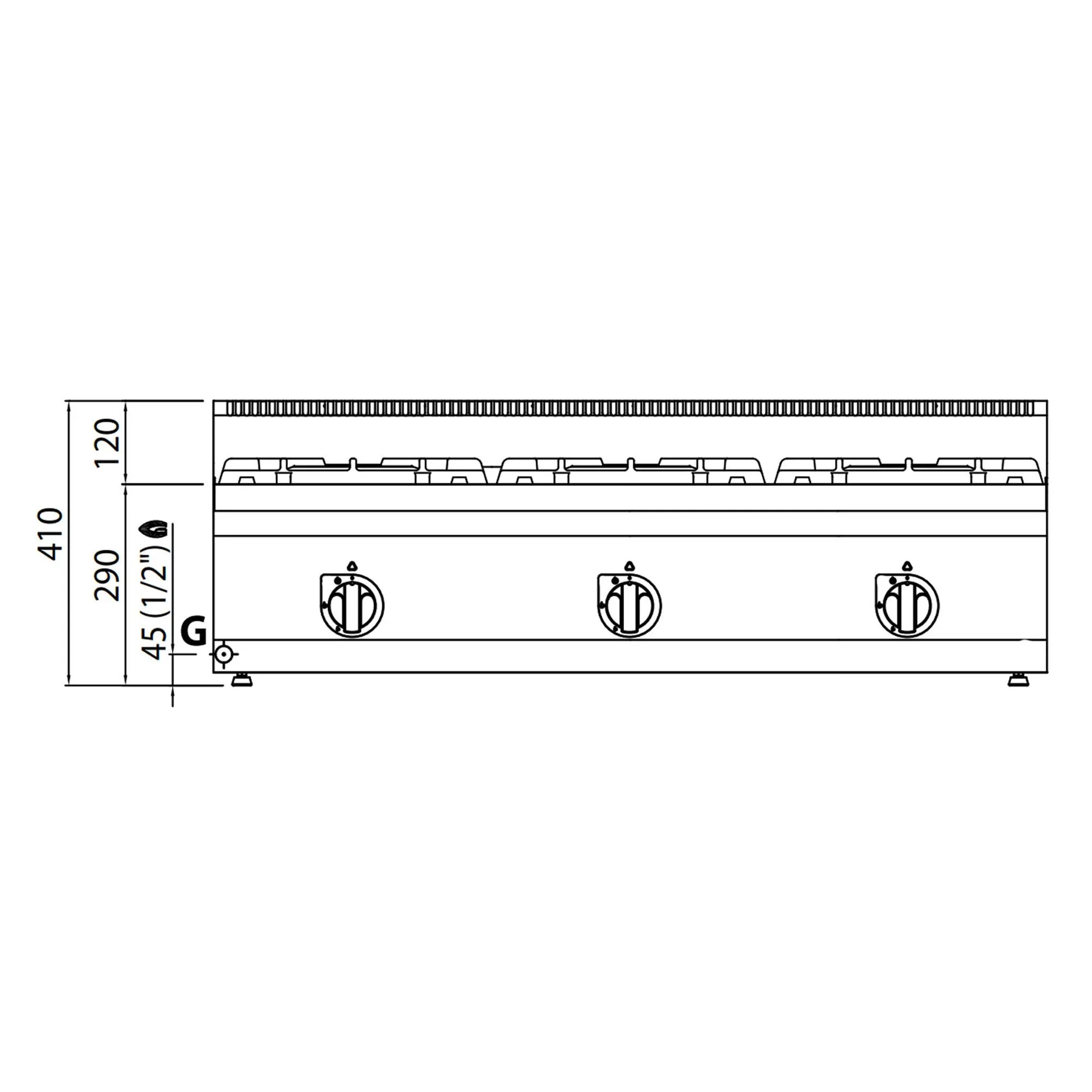 Настольная газовая плита GGM-Gastro GHB164T 2