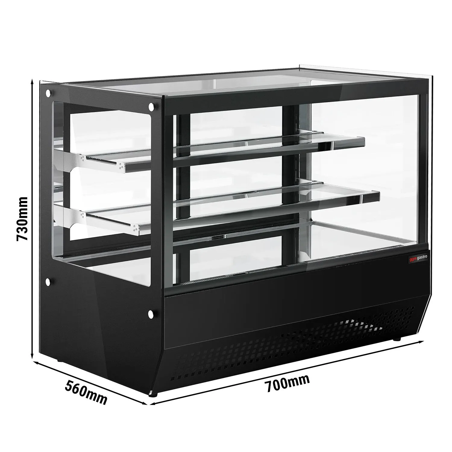 Настольная холодильная витрина GGM-Gastro TKVH700 0