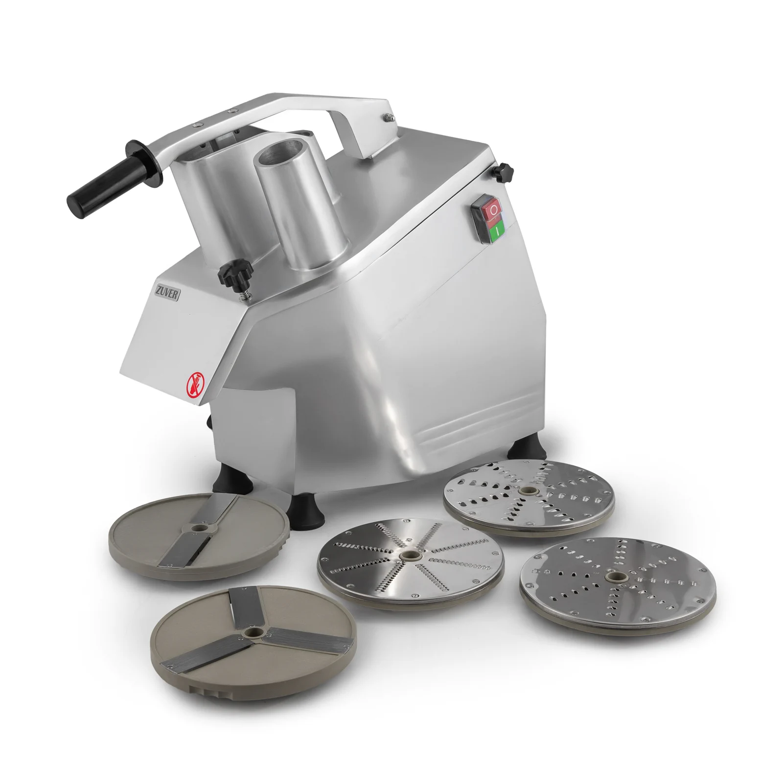 Овочерізка професійна ZUVER Vegetable Cutter Lid Side Neck Narrow 5 Disks кришка набік, горловина вузька 5 дисків 550W, мідний двигун 1