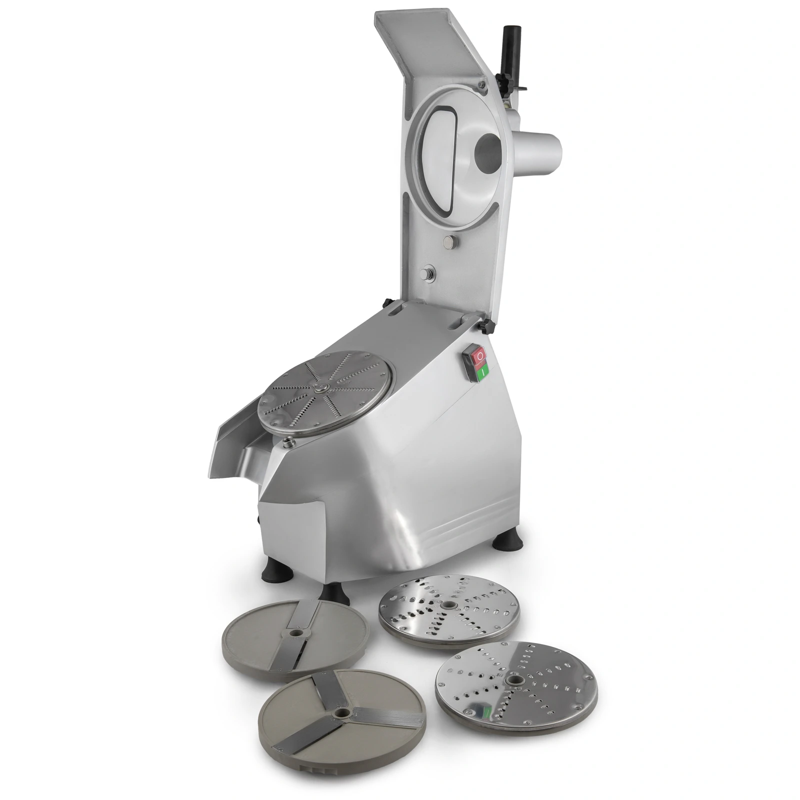 Овочерізка професійна ZUVER Vegetable Cutter Lid Side Neck Narrow 5 Disks кришка набік, горловина вузька 5 дисків 550W, мідний двигун 3