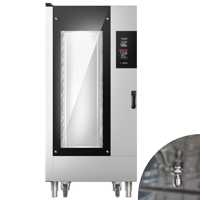 Пароконвектомат професійний 16x EN 400 x 600 / візок стелажний GGM Gastro BB1646GWN 2