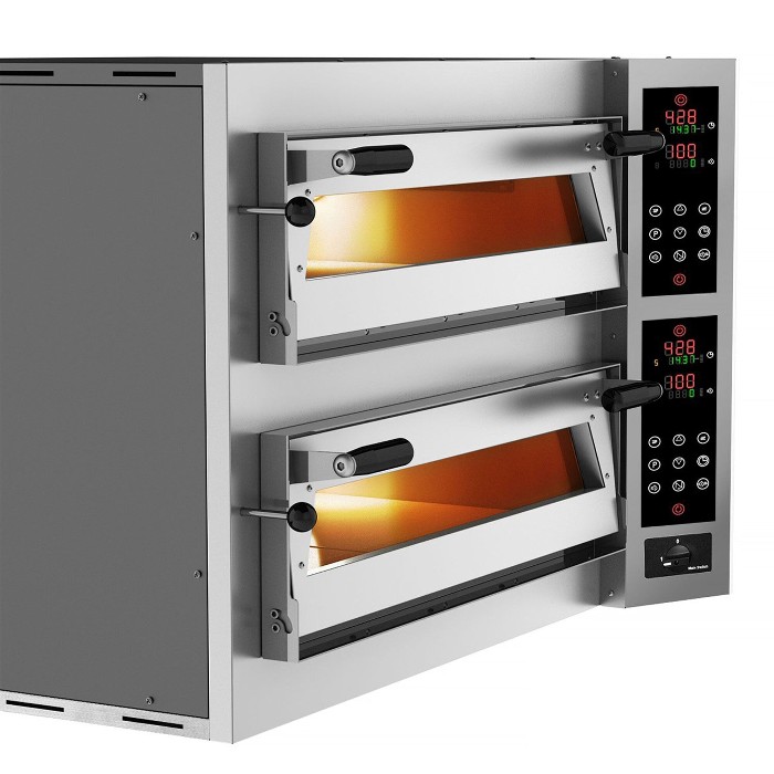 Електрична піч для піци 4 + 4 x 35 см - сенсорний touch GGM Gastro PDP44TC-N 2