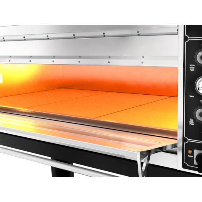Піч для піци з шамотним каменем - 6+6 x 30 см GGM Gastro PDI30B-V 2