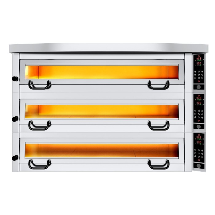 Печь для пиццы, 9+9+9 х 34 см, 3 камеры GGM Gastro 3#POP934E#HP9#UG9 1