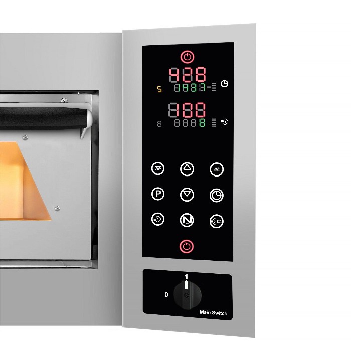 Електрична піч для піци 4 + 4 x 35 см - сенсорний touch GGM Gastro PDP44TC-N 3