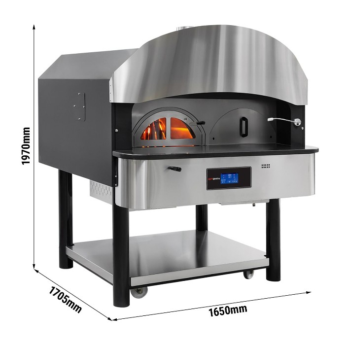 Печь для пиццы газовая, 6 х 30 см, роторная,  1 камера, газ + дрова GGM Gastro GPORE630 0