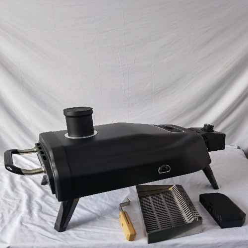 Печь для пиццы ротационная газовая и пеллетная профессиональная ZUVER Pizza Gas Pellet 14GPR (35,56 см) Rotating LUX  0