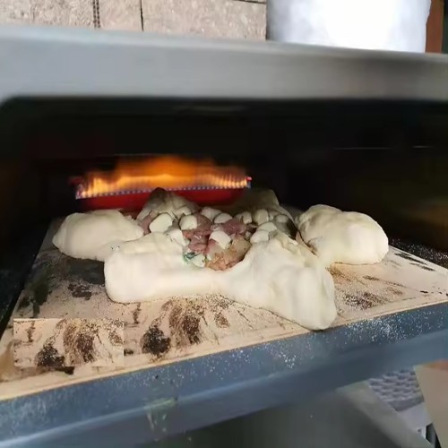 Печь для пиццы ротационная газовая и пеллетная профессиональная ZUVER Pizza Gas Pellet 14GPR (35,56 см) Rotating LUX  1