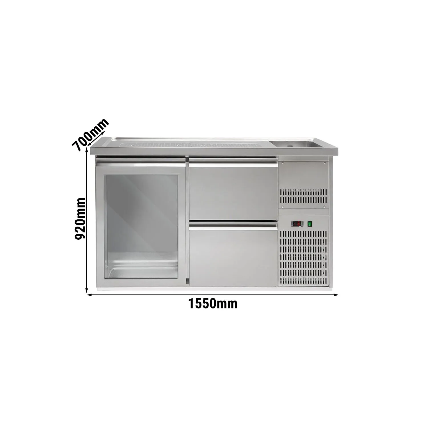 Пивной прилавок 1,5 x 0,7 м GGM Gastro BRA157N#GTA#SBA1212 0