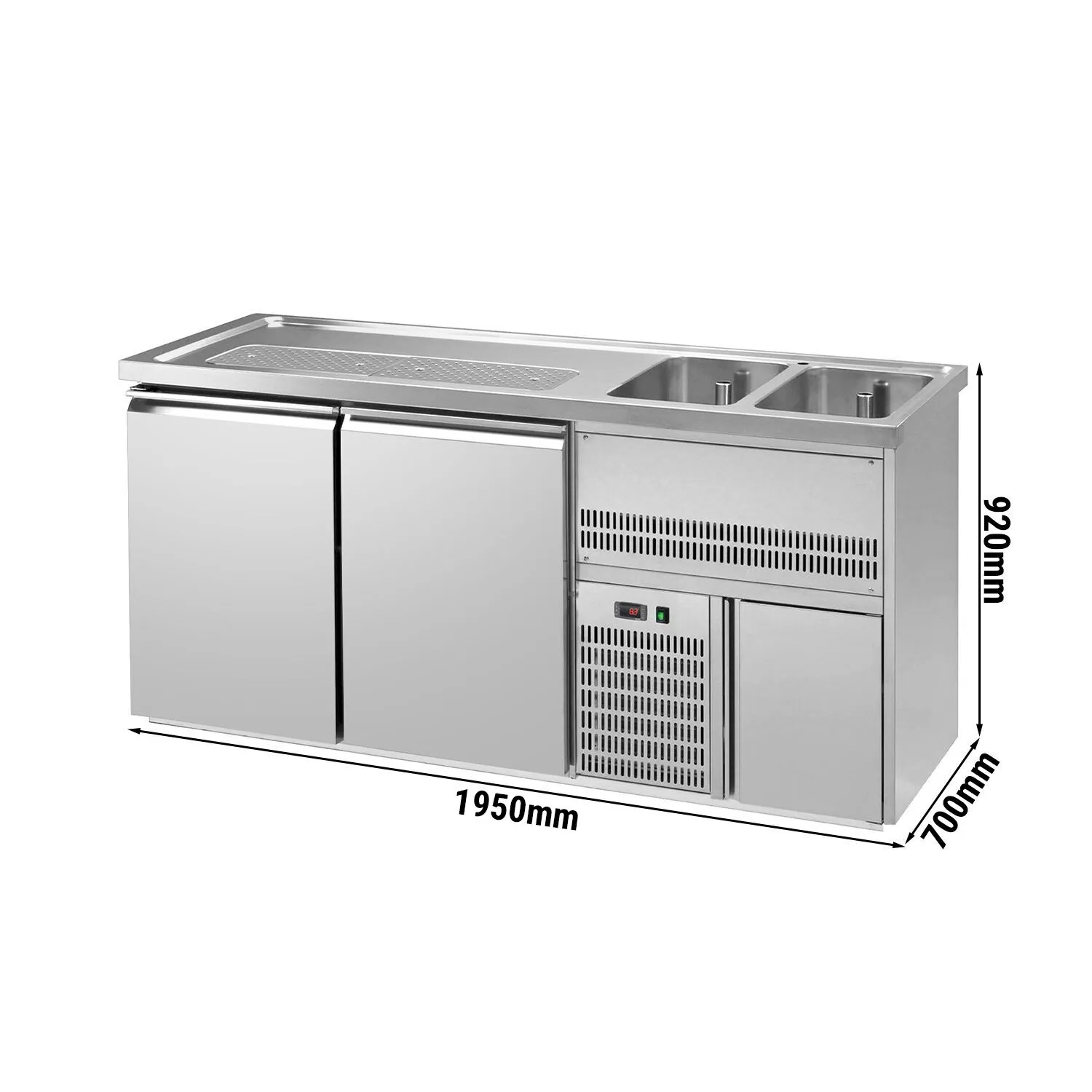 Пивной прилавок 1,95 x 0,7 м GGM Gastro BRA207N#2#ETA 0