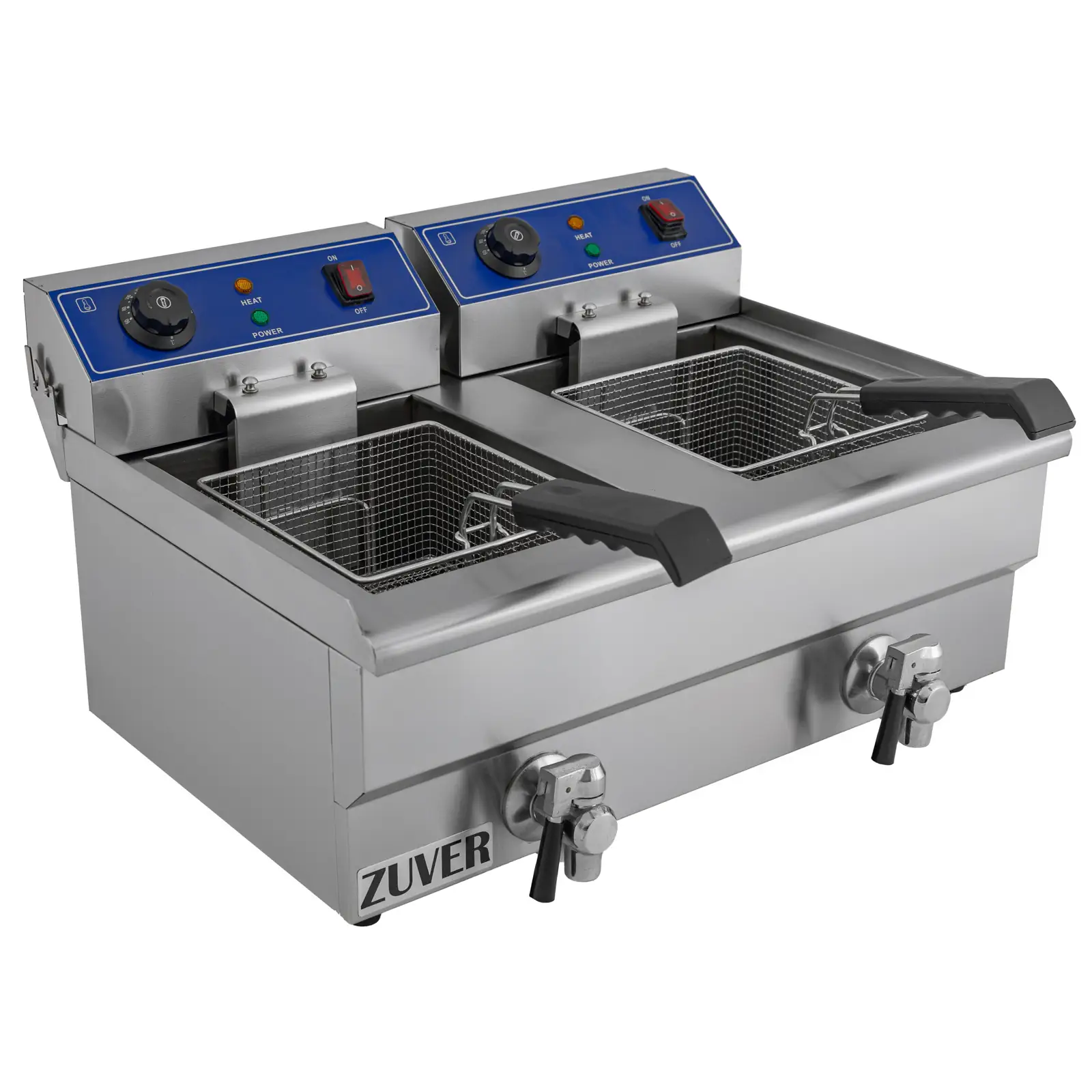 Фритюрниця професійна із краном ZUVER 2X13 Texas 8000W 0
