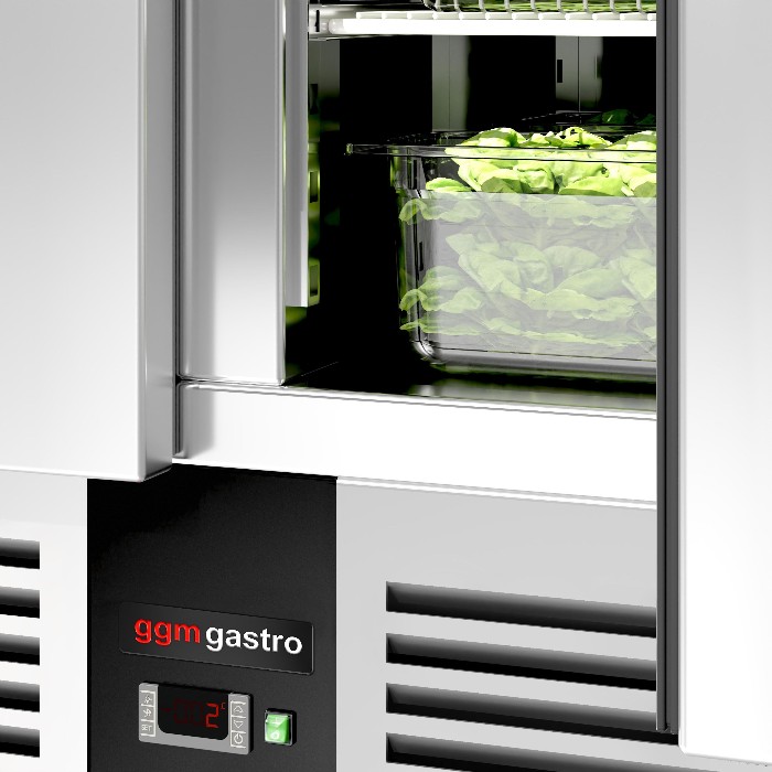 Саладетта зі скляною вітриною PREMIUM 0,9 x 0,7 GGM Gastro SAG97DRG-OG#GSG97 6