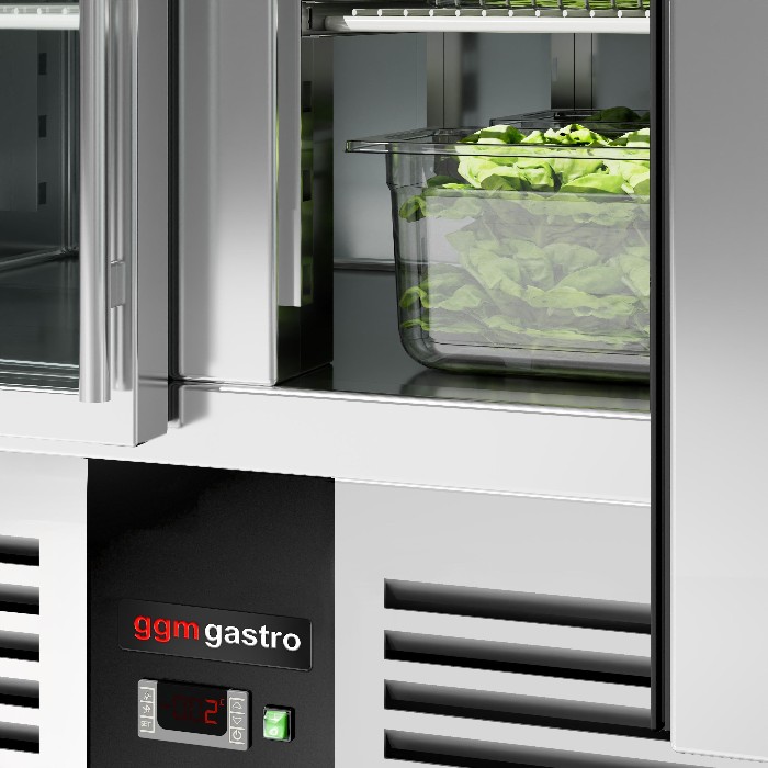 Саладетта со стекл.витриной PREMIUM 0,9 x 0,7 GGM Gastro SAG97DRG#GSG97#GT 7