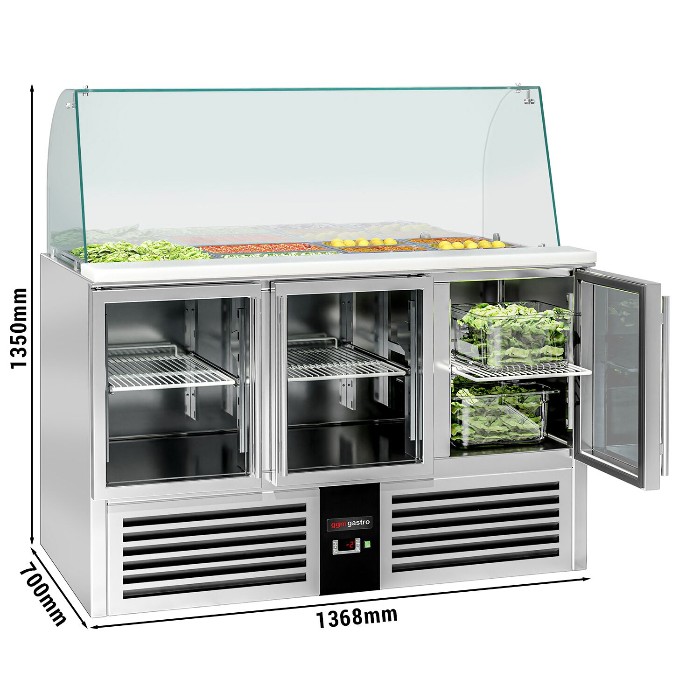 Саладетта со стекл.витриной PREMIUM GGM Gastro SAG147DRG#GSG147#GT 0