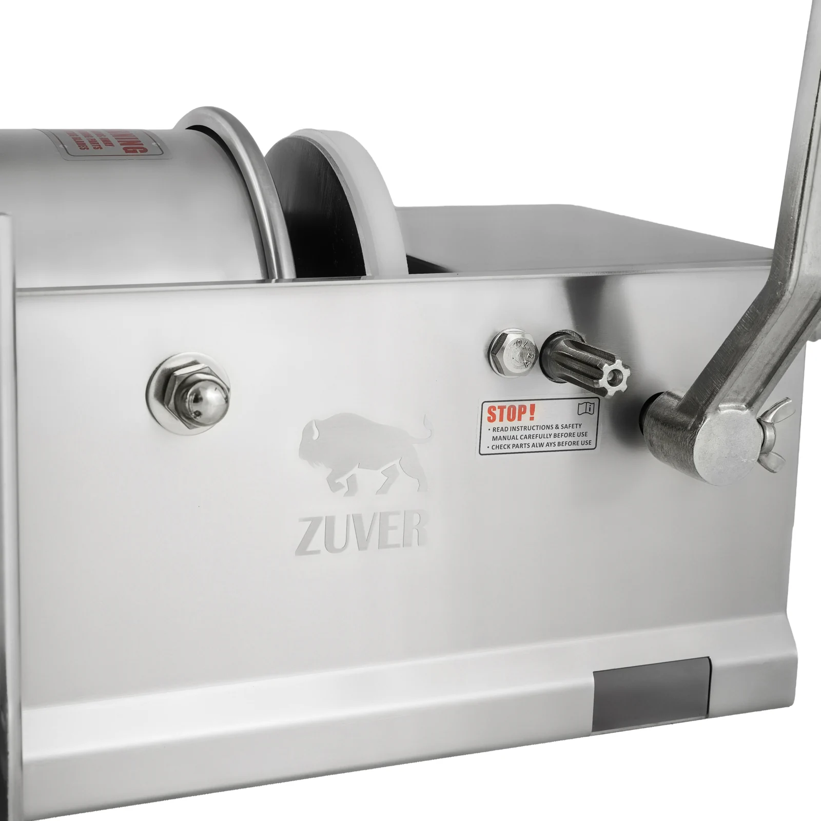 Шприц колбасный ZUVER Stuffer Horizontal 5 (SH-5) корпус нержавеющая сталь S/S201 (премиальная марка), крепкие шестерни, 2 скорости, 5 насадок, 2 уплотнительных кольца 4