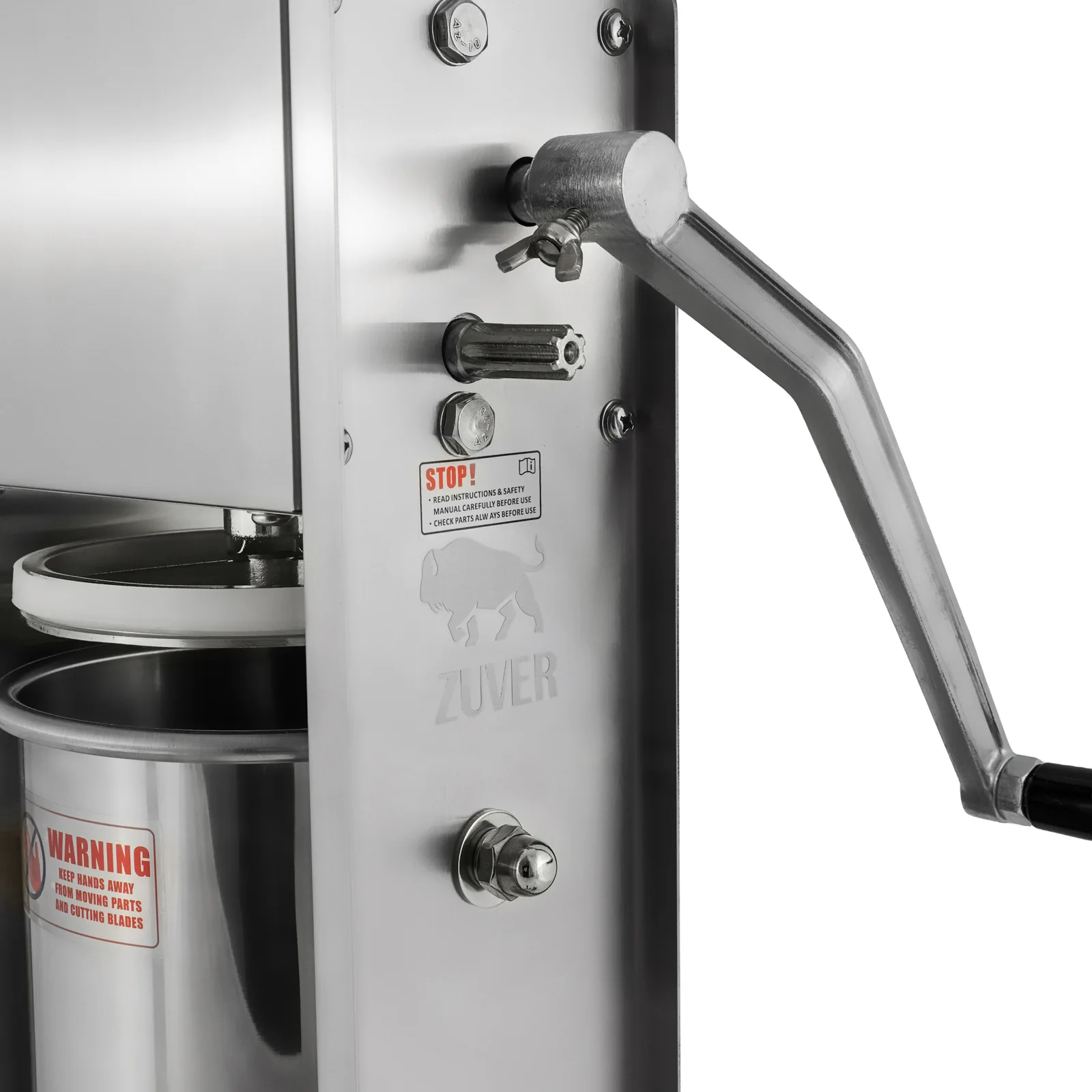 Шприц колбасный ZUVER Stuffer Vertical 5 (SV-5) корпус нержавеющая сталь S/S201 (премиальная марка), крепкие шестерни, 2 скорости, 5 насадок, 2 уплотнительных кольца new 1