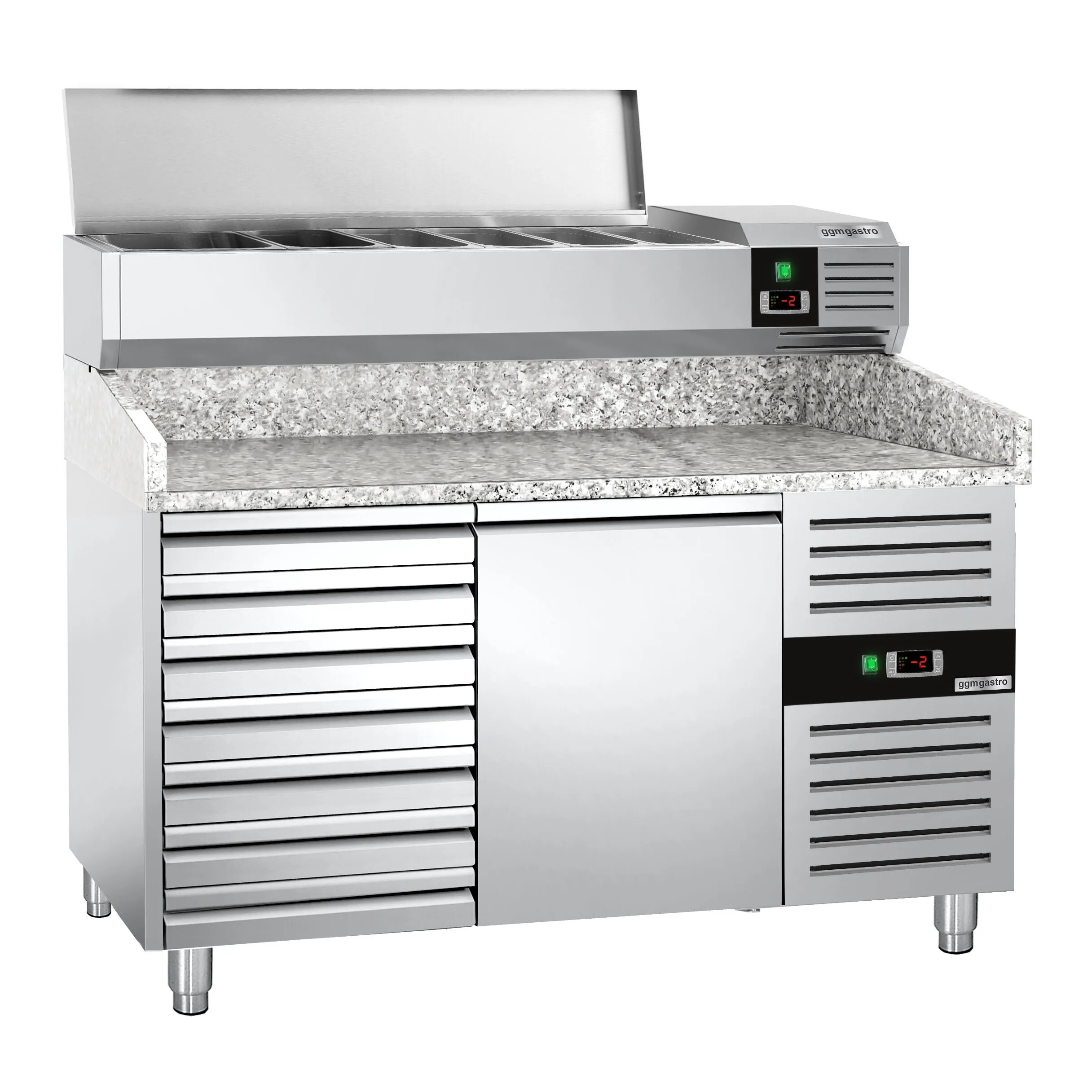 Стіл холодильний для піци PREMIUM GGM-Gastro POS158SND#AGG154END 2
