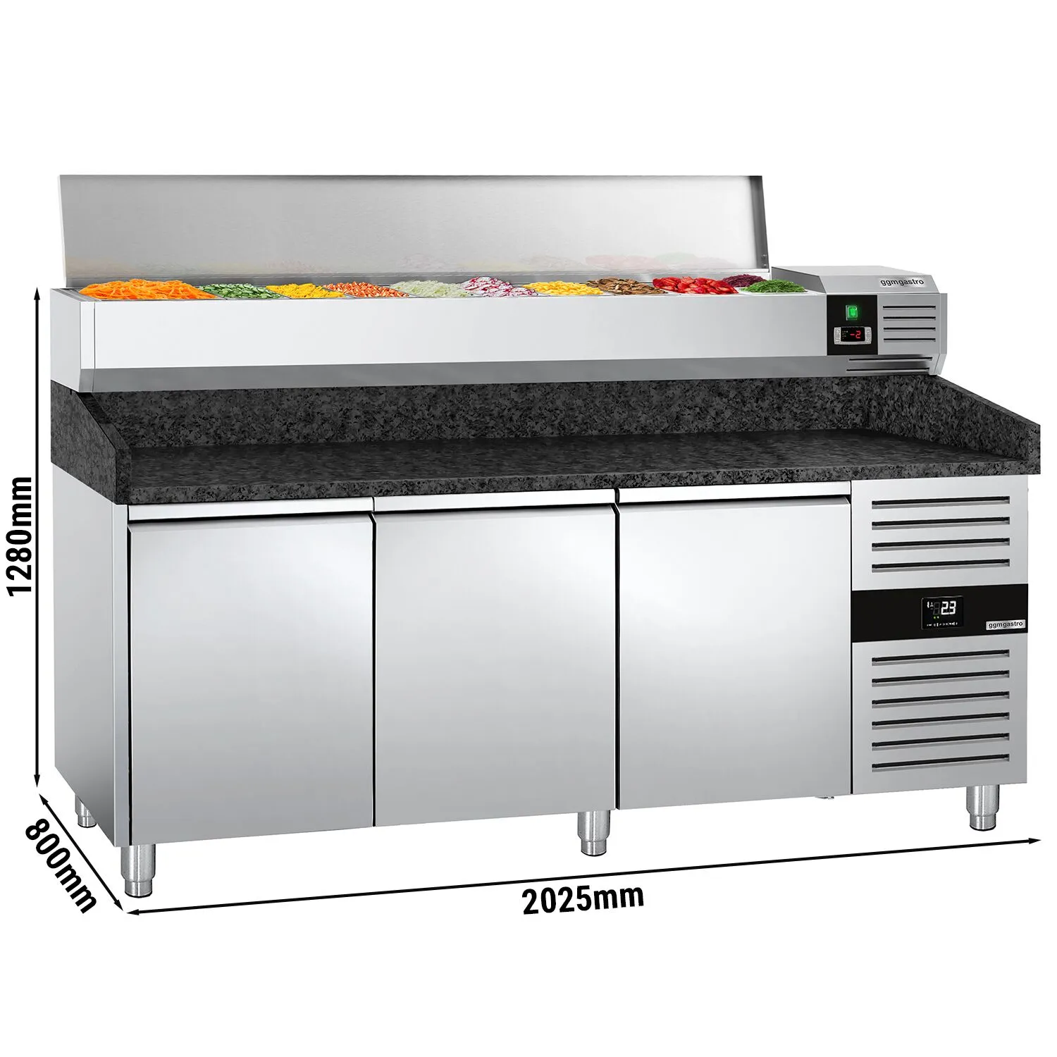 Стол холодильный для пиццы PREMIUM GGM-Gastro POS208SG#AGG203END 0