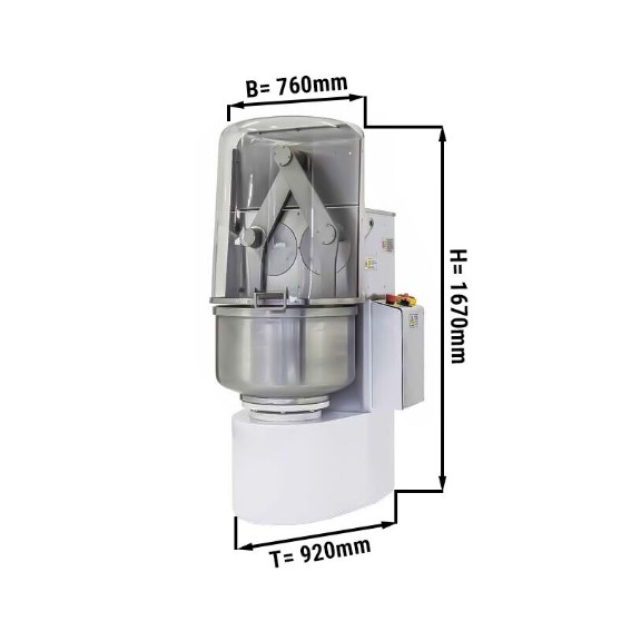 Тестомес с удлинёнными кронштейнами (объём 175 л/100 кг) GGM Gastro TKAZ100 0