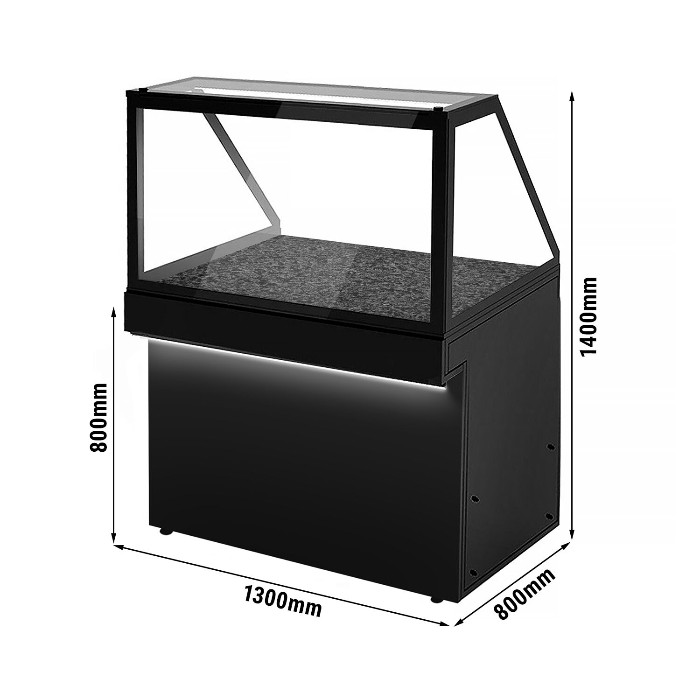 Витрина тепловая - 1,3 x 0,8 m GGM Gastro WHVA138 1