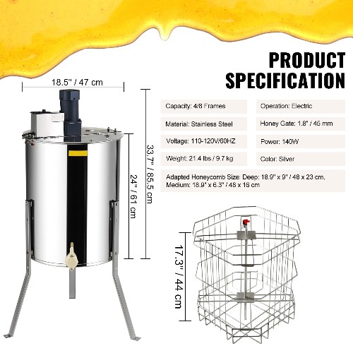 Електрична медогонка Zuver Md10e 140W 3