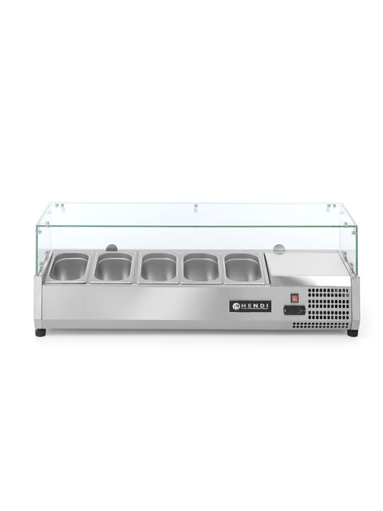 Вітрина холодильна Hendi 232903 5xGN 1/4 - надставка