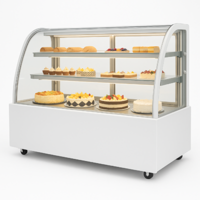 Холодильна вітрина HURAKAN HKN-LPD210 WHITE (1,2 м, кругла)