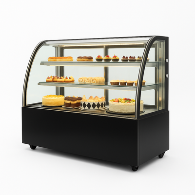 Холодильная витрина HURAKAN HKN-LPD210 BLACK (1,2 м, кругла)