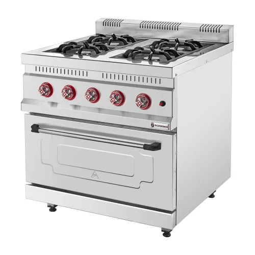 Плита газовая 4-х конфорочна з духовкой KZN-80-Silver