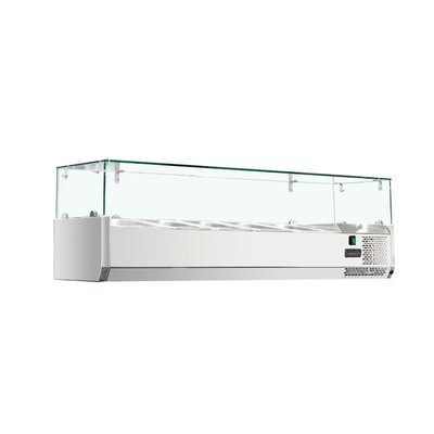 ХОЛОДИЛЬНАЯ ВИТРИНА-НАДСТАВКА HURAKAN HKN-VRX1400/330S СО СТЕКЛОМ