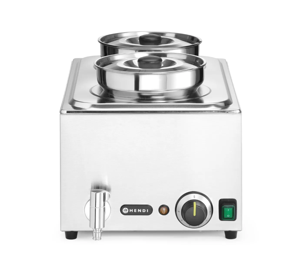 Марміт Bain-marie HENDI Ranger + 2x 4 л контейнери з кришкою, 8л, 220-240В/1000Вт, 604x332x(H)315мм 201473 Hendi