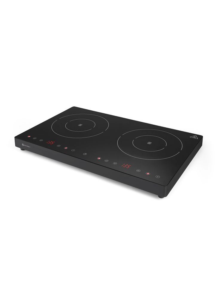 Плита индукционная двойная Hendi 239414 черная Line - 230V / 3500W - 608x370x(H)61 mm