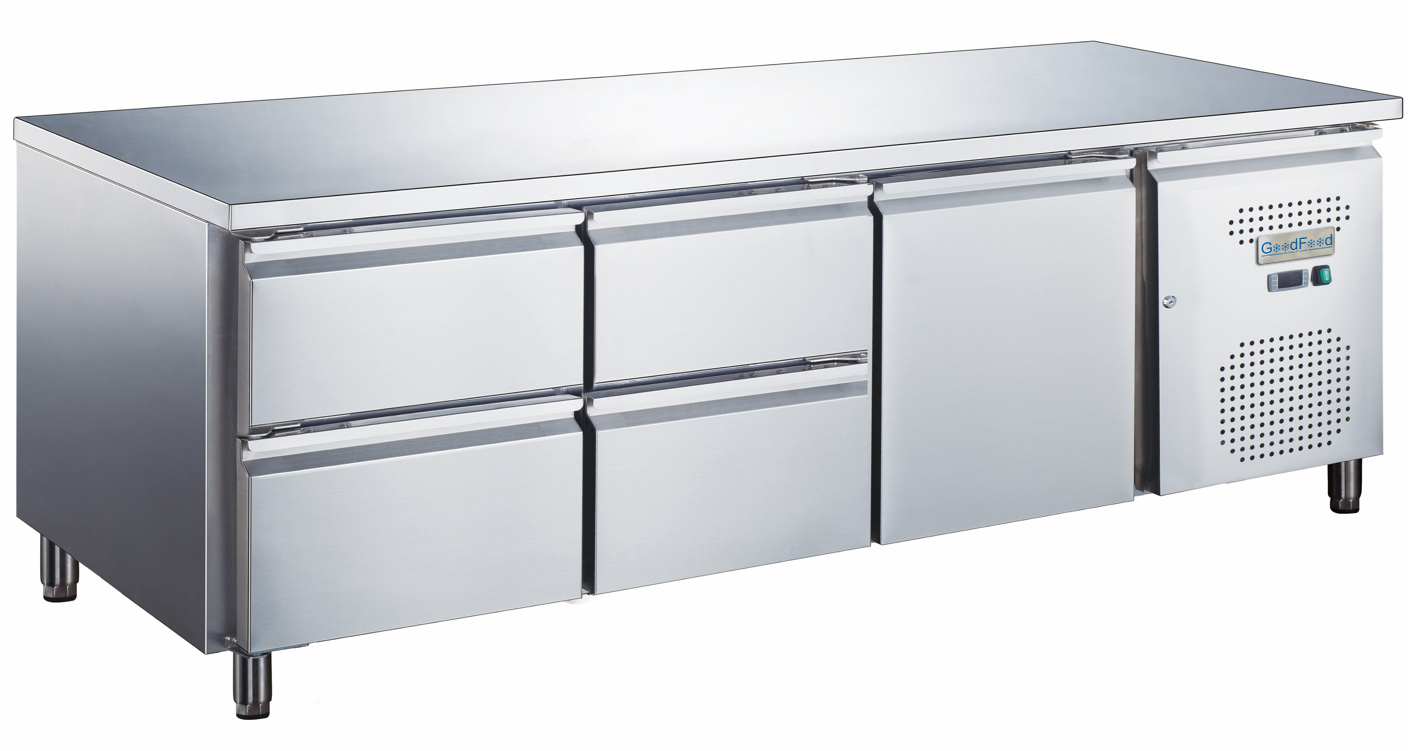 Стол холодильный GoodFood GF-UGN1640TN-HC UNDERCOUNTER четыре ящика