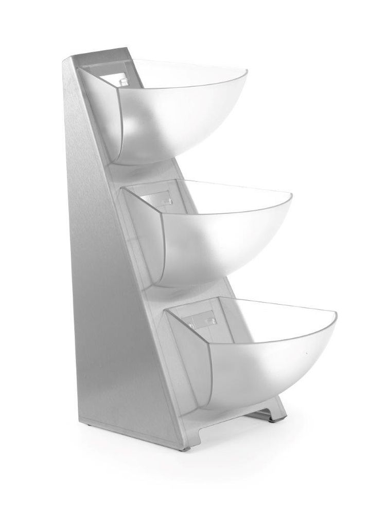 Вітрина для фуршету – 3-х ярусна 428245 Hendi SAN (Styrene acrylonitrile resin);18/0 Stainless steel