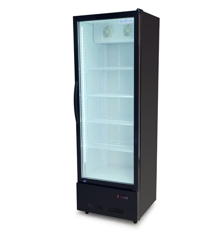 Шкаф холодильный для напитков GoodFood BC360NBW2LED черный-белый