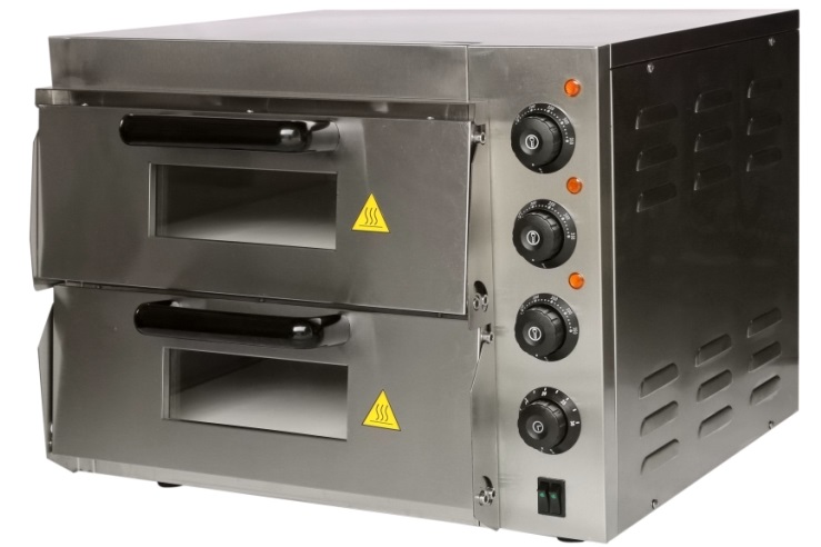Печь для пиццы Rauder BRP2-4x20P корпус крашеная сталь, камера нержавеющая сталь
