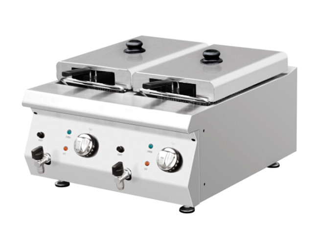 Фритюрниця 8+8 л/зі спускним краном GGM Gastro EFK653-8+8