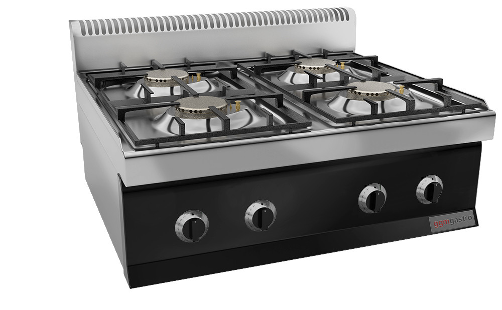 Плита газовая с 4 конфорками (23 кВт) с автоподжигом GGM Gastro GHK873M