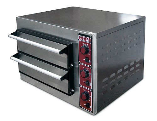 Печь для пиццы 4 + 4 x 25 cм GGM Gastro PDI25O