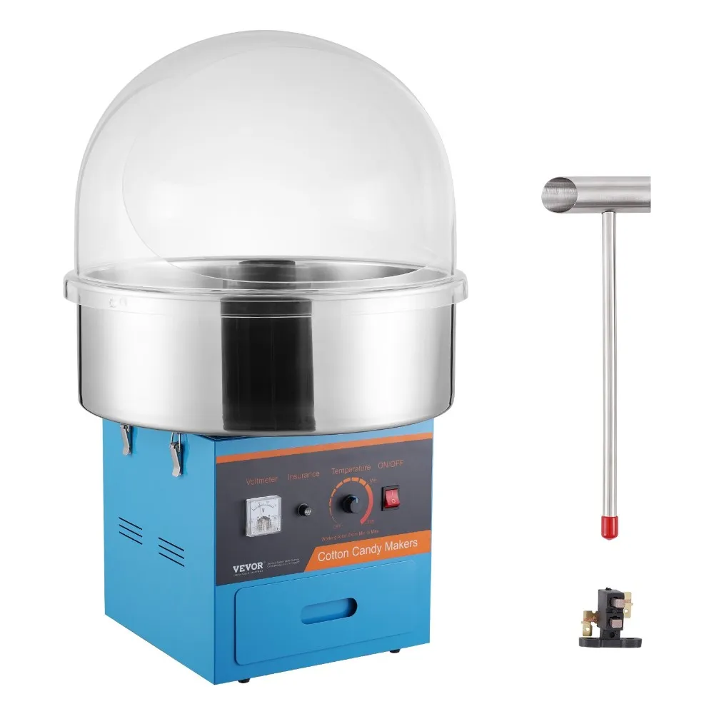 Аппарат для сладкой ваты VEVOR Cotton Candy Machine Kids Blue 1000W